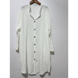 Long Sleeve Shirt Dress, Button Up Casual Dress, Women's Clothing Long Sleeve Shirt Dress, Button Up Casual Dress, Women's Clothing