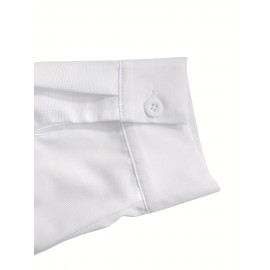 Butterfly Print Polo Neck Shirt, Casual Long Sleeve Blouse For Spring & Fall, Women's Clothing Butterfly Print Polo Neck Shirt, Casual Long Sleeve Blouse For Spring & Fall, Women's Clothing