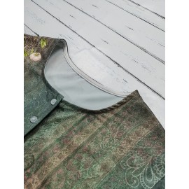 Floral Print Button Front Blouse, Casual Long Sleeve Crew Neck Blouse For Spring & Fall, Women's Clothing Floral Print Button Front Blouse, Casual Long Sleeve Crew Neck Blouse For Spring & Fall, Women's Clothing