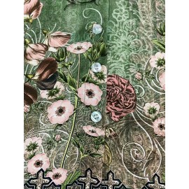 Floral Print Button Front Blouse, Casual Long Sleeve Crew Neck Blouse For Spring & Fall, Women's Clothing Floral Print Button Front Blouse, Casual Long Sleeve Crew Neck Blouse For Spring & Fall, Women's Clothing