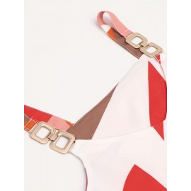 Abstract Print Chian Cami Top, Casual V Neck Random Printing Sleeveless Top, Women's Clothing Abstract Print Chian Cami Top, Casual V Neck Random Printing Sleeveless Top, Women's Clothing