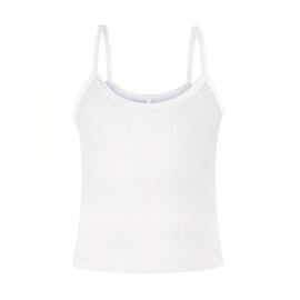 Solid Versatile Cami Top, Casual Crew Neck Summer Sleeveless Top, Women's Clothing Solid Versatile Cami Top, Casual Crew Neck Summer Sleeveless Top, Women's Clothing