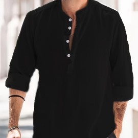 Solid Cotton Men's Long Sleeve Retro Medieval Henley Shirt Casual Beach Tops Festival Party Dress Shirt Solid Tee Shirt V-Neck Tops For Men Solid Cotton Men's Long Sleeve Retro Medieval Henley Shirt Casual Beach Tops Festival Party Dress Shirt Solid Tee Shirt V-Neck Tops For Men