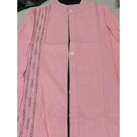 Men's Stylish Color Matching Shirt, Casual Breathable Stand Collar Button Up Long Sleeve Shirt Top For City Walk Street Hanging Outdoor Activities Men's Stylish Color Matching Shirt, Casual Breathable Stand Collar Button Up Long Sleeve Shirt Top For City Walk Street Hanging Outdoor Activities