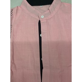 Men's Stylish Color Matching Shirt, Casual Breathable Stand Collar Button Up Long Sleeve Shirt Top For City Walk Street Hanging Outdoor Activities Men's Stylish Color Matching Shirt, Casual Breathable Stand Collar Button Up Long Sleeve Shirt Top For City Walk Street Hanging Outdoor Activities