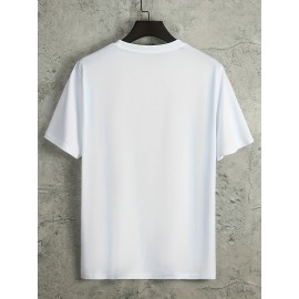 Big Smile Print, Men's Graphic Design Crew Neck Active T-shirt, Casual Comfy Tees Tshirts For Summer, Men's Clothing Tops For Daily Vacation Resorts Big Smile Print, Men's Graphic Design Crew Neck Active T-shirt, Casual Comfy Tees Tshirts For Summer, Men's Clothing Tops For Daily Vacation Resorts