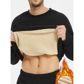 Cross Print Men's Crew Neck Sweatshirt Pullover For Men Fleece Sherpa Lined Sweatshirts For Winter Fall Long Sleeve Tops Cross Print Men's Crew Neck Sweatshirt Pullover For Men Fleece Sherpa Lined Sweatshirts For Winter Fall Long Sleeve Tops