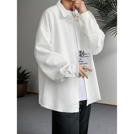 Solid Men's Shirt Top Turn-Down Collar Long Sleeve Closure Male Casual Shirt For Men Daily Vacation Streetwear Solid Men's Shirt Top Turn-Down Collar Long Sleeve Closure Male Casual Shirt For Men Daily Vacation Streetwear