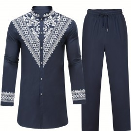 Men's African Dashiki Shirt Metallic Floral Printed Slim Fit Long Sleeve Hoodies Shirts Men's African Dashiki Shirt Metallic Floral Printed Slim Fit Long Sleeve Hoodies Shirts