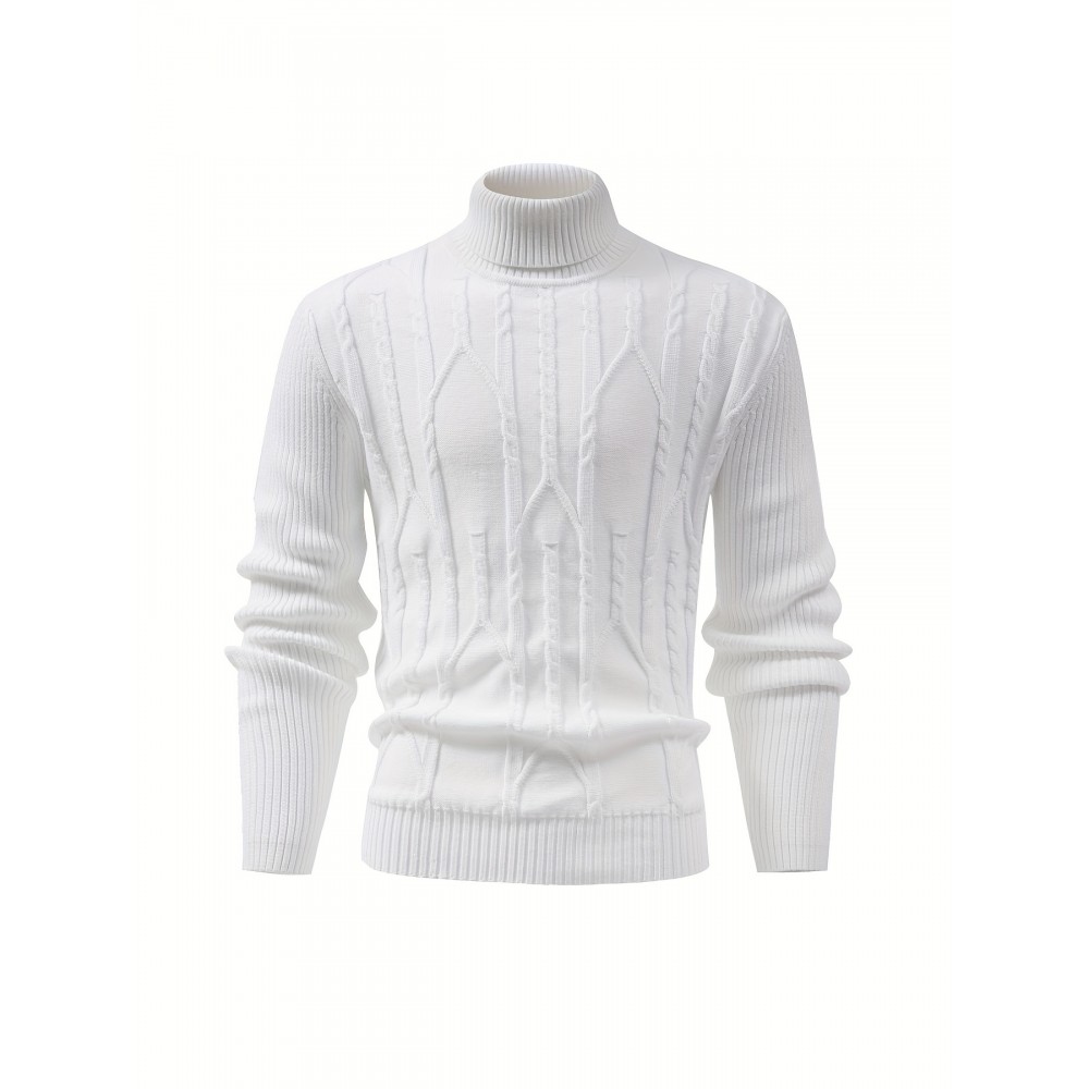 Cool Retro Knitted Sweater For Men, Men's Casual Retro Cable Pullover Hooded Knit Sweater Streetwear For Winter Fall, As Gifts Cool Retro Knitted Sweater For Men, Men's Casual Retro Cable Pullover Hooded Knit Sweater Streetwear For Winter Fall, As Gifts