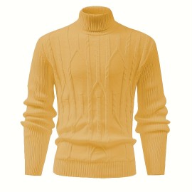 Cool Retro Knitted Sweater For Men, Men's Casual Retro Cable Pullover Hooded Knit Sweater Streetwear For Winter Fall, As Gifts Cool Retro Knitted Sweater For Men, Men's Casual Retro Cable Pullover Hooded Knit Sweater Streetwear For Winter Fall, As Gifts