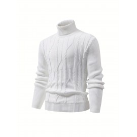 Cool Retro Knitted Sweater For Men, Men's Casual Retro Cable Pullover Hooded Knit Sweater Streetwear For Winter Fall, As Gifts Cool Retro Knitted Sweater For Men, Men's Casual Retro Cable Pullover Hooded Knit Sweater Streetwear For Winter Fall, As Gifts