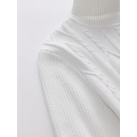 Cool Retro Knitted Sweater For Men, Men's Casual Retro Cable Pullover Hooded Knit Sweater Streetwear For Winter Fall, As Gifts Cool Retro Knitted Sweater For Men, Men's Casual Retro Cable Pullover Hooded Knit Sweater Streetwear For Winter Fall, As Gifts