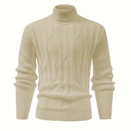 Cool Retro Knitted Sweater For Men, Men's Casual Retro Cable Pullover Hooded Knit Sweater Streetwear For Winter Fall, As Gifts Cool Retro Knitted Sweater For Men, Men's Casual Retro Cable Pullover Hooded Knit Sweater Streetwear For Winter Fall, As Gifts