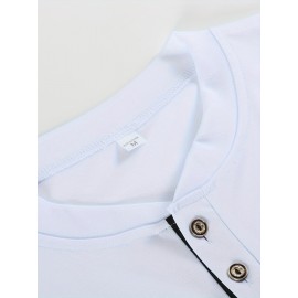 Breathable Regular Fit Golf Shirt, Men's Casual V-Neck T-Shirt Short Sleeve For Summer, Men's Clothing Breathable Regular Fit Golf Shirt, Men's Casual V-Neck T-Shirt Short Sleeve For Summer, Men's Clothing