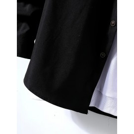 Plaid Pattern Men's Casual Thin Long Sleeve Color Block Button Up Shirt With Chest Pocket, Male Clothes For Summer Spring And Fall Plaid Pattern Men's Casual Thin Long Sleeve Color Block Button Up Shirt With Chest Pocket, Male Clothes For Summer Spring And Fall