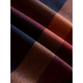 Men's Plaid Turndown Collar Short Sleeve Shirt, Trendy Comfy Shirt For Spring Summer Autumn Men's Plaid Turndown Collar Short Sleeve Shirt, Trendy Comfy Shirt For Spring Summer Autumn