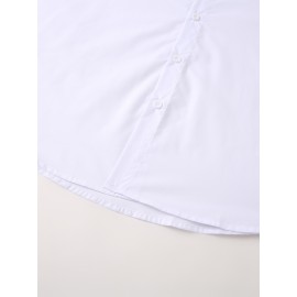 Trendy Men's Casual Solid Long Sleeve Shirt With Mandarin Collar Design, Men's Shirt For Summer, Tops For Men, Gift For Men Trendy Men's Casual Solid Long Sleeve Shirt With Mandarin Collar Design, Men's Shirt For Summer, Tops For Men, Gift For Men