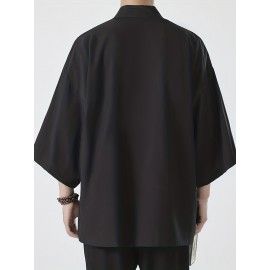 Men's Japanese Kimono, Men's Casual Short Sleeve Shirt, Men's Shirt For Summer Vacation Resort, Tops For Men, Gift For Men Men's Japanese Kimono, Men's Casual Short Sleeve Shirt, Men's Shirt For Summer Vacation Resort, Tops For Men, Gift For Men