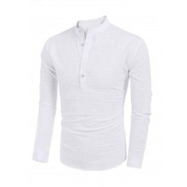 Men's Henley Shirt Long Sleeve Hippie Shirts Casual Beach T-Shirt Men's Henley Shirt Long Sleeve Hippie Shirts Casual Beach T-Shirt