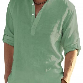 Men's Henley Shirt Long Sleeve Hippie Shirts Casual Beach T-Shirt Men's Henley Shirt Long Sleeve Hippie Shirts Casual Beach T-Shirt