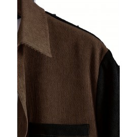 Men's Trendy Splicing Casual Short Sleeve Shirt With Chest Pocket, Men's Shirt For Summer Vacation Resort, Tops For Men, Gift For Men Men's Trendy Splicing Casual Short Sleeve Shirt With Chest Pocket, Men's Shirt For Summer Vacation Resort, Tops For Men, Gift For Men