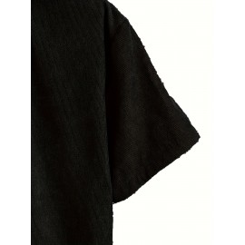 Men's Trendy Splicing Casual Short Sleeve Shirt With Chest Pocket, Men's Shirt For Summer Vacation Resort, Tops For Men, Gift For Men Men's Trendy Splicing Casual Short Sleeve Shirt With Chest Pocket, Men's Shirt For Summer Vacation Resort, Tops For Men, Gift For Men