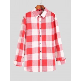 Cotton Blend Men's Shirt Top Turn-Down Collar Long Sleeve Closure Male Casual Shirt For Daily Vacation Beach Cotton Blend Men's Shirt Top Turn-Down Collar Long Sleeve Closure Male Casual Shirt For Daily Vacation Beach