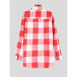 Cotton Blend Men's Shirt Top Turn-Down Collar Long Sleeve Closure Male Casual Shirt For Daily Vacation Beach Cotton Blend Men's Shirt Top Turn-Down Collar Long Sleeve Closure Male Casual Shirt For Daily Vacation Beach