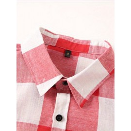 Cotton Blend Men's Shirt Top Turn-Down Collar Long Sleeve Closure Male Casual Shirt For Daily Vacation Beach Cotton Blend Men's Shirt Top Turn-Down Collar Long Sleeve Closure Male Casual Shirt For Daily Vacation Beach