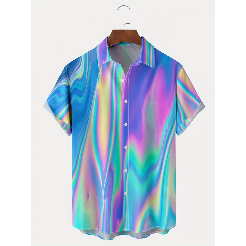 Stylish Men's Casual Short Sleeve Shirt, Men's Shirt For Summer Vacation Resort Stylish Men's Casual Short Sleeve Shirt, Men's Shirt For Summer Vacation Resort