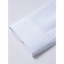 Classic Design Shirt, Men's Semi-formal Button Up Lapel Long Sleeve Shirt For Spring Summer Business Classic Design Shirt, Men's Semi-formal Button Up Lapel Long Sleeve Shirt For Spring Summer Business